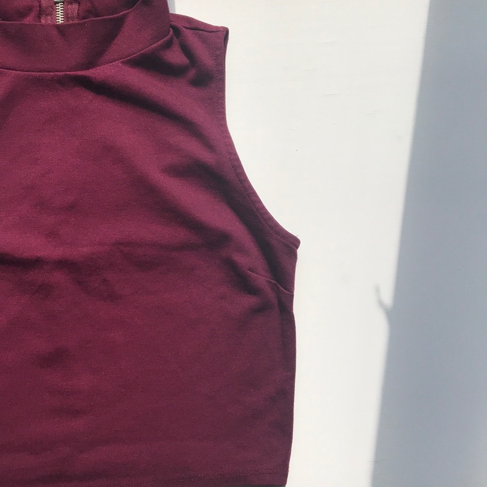 Maroon Crop Top - Picture 2 of 3